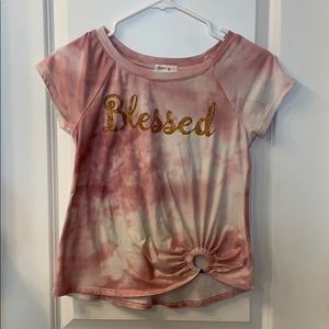 Girls Tie dye pink top